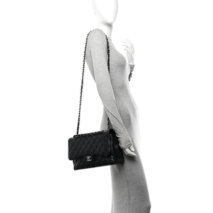 Chanel Caviar Quilted Jumbo Double Flap Black 2 of 16