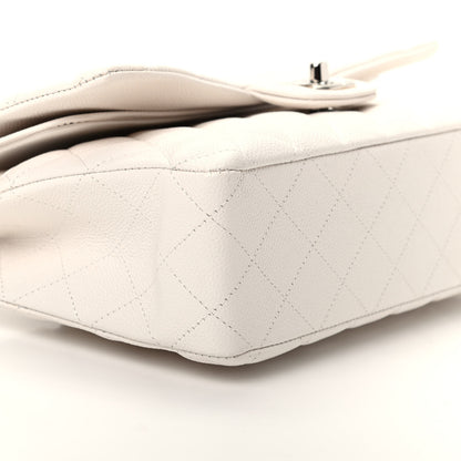 Chanel Caviar Quilted Medium Double Flap White 6 of 10