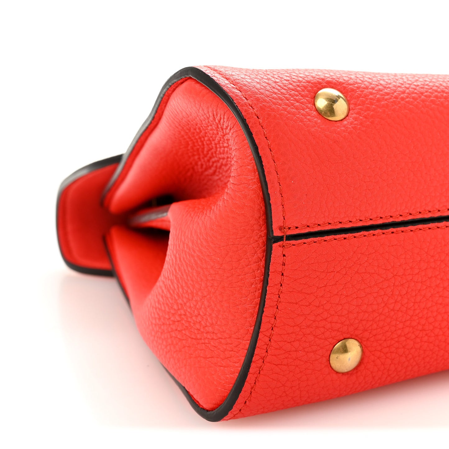 Calfskin Small Margot Top Handle Satchel Candy Apple Red