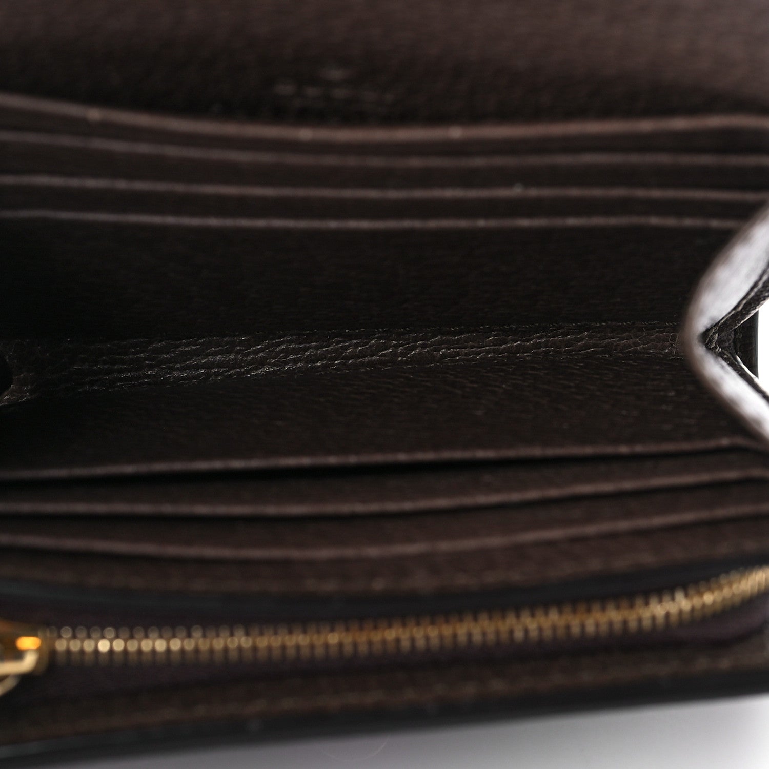 Gucci GG Supreme Monogram Textured Calfskin Web Ophidia Card Case Wallet Beige Ebony New Acero 5 of 6
