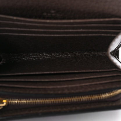 Gucci GG Supreme Monogram Textured Calfskin Web Ophidia Card Case Wallet Beige Ebony New Acero 5 of 6