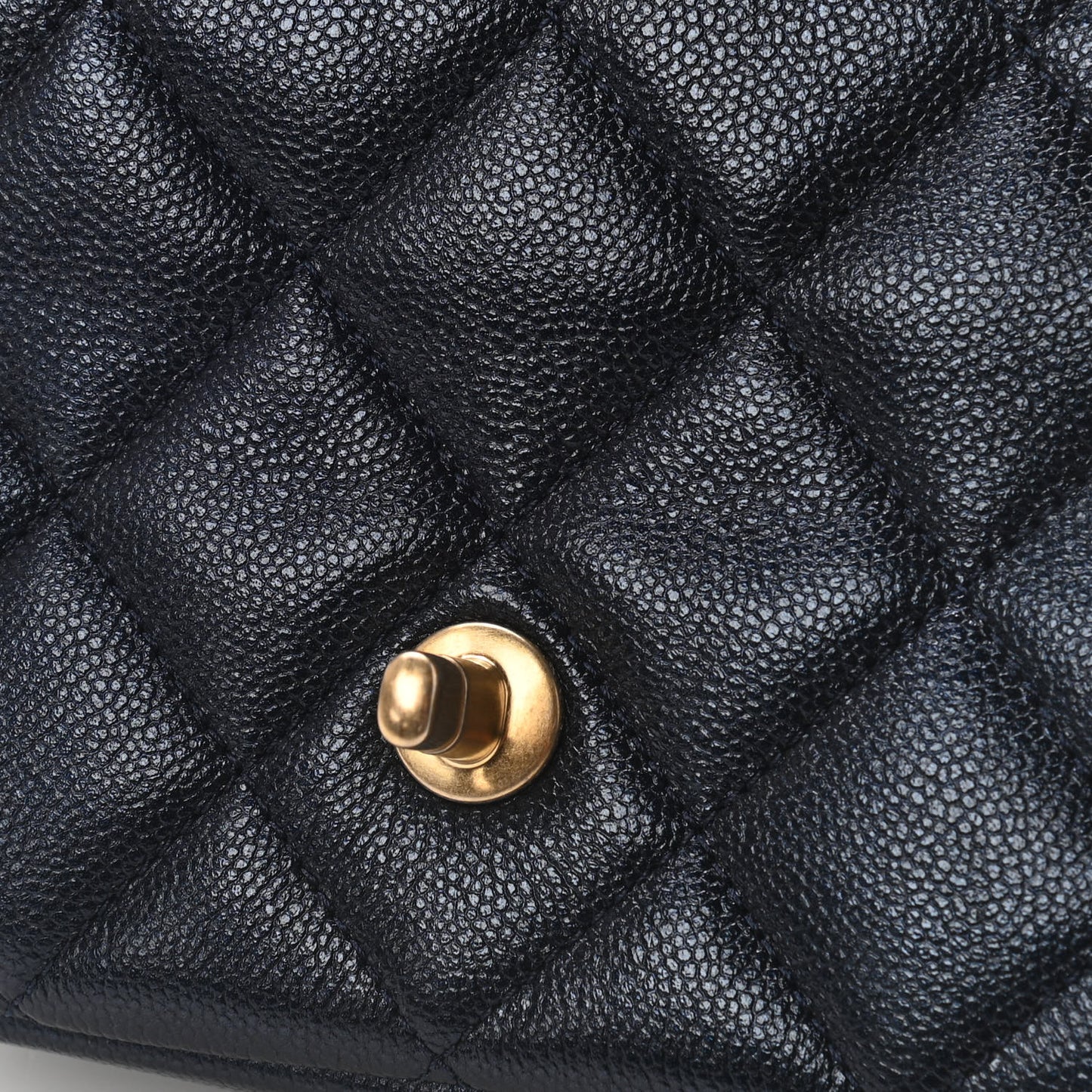 Iridescent Caviar Quilted Mini My Perfect Flap Black