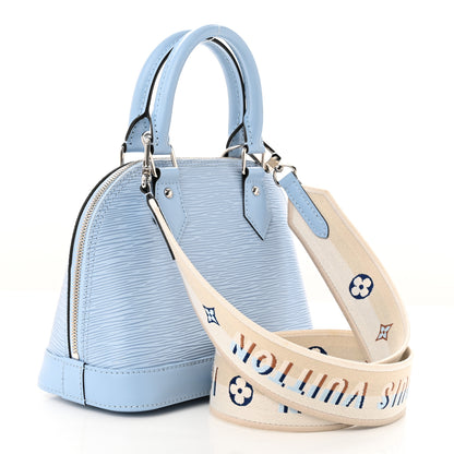 Louis Vuitton Epi Jacquard Alma BB Bleu Nuage 3 of 12