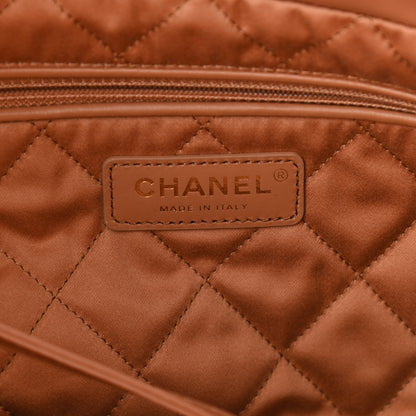 Chanel Shiny Calfskin Quilted Small Chanel 22 Camel 7 of 12