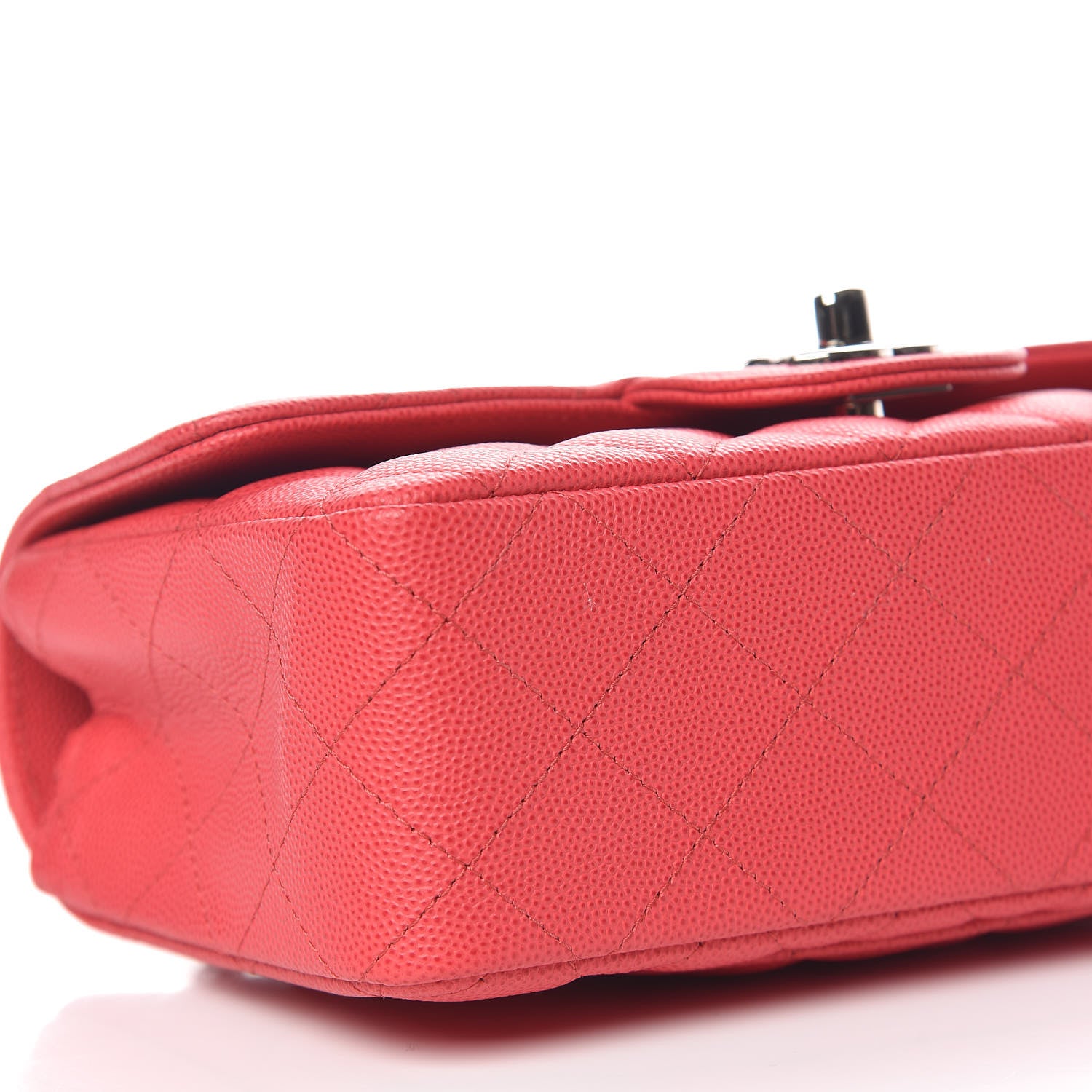 Chanel Caviar Quilted Mini Rectangular Flap Light Red 6 of 11