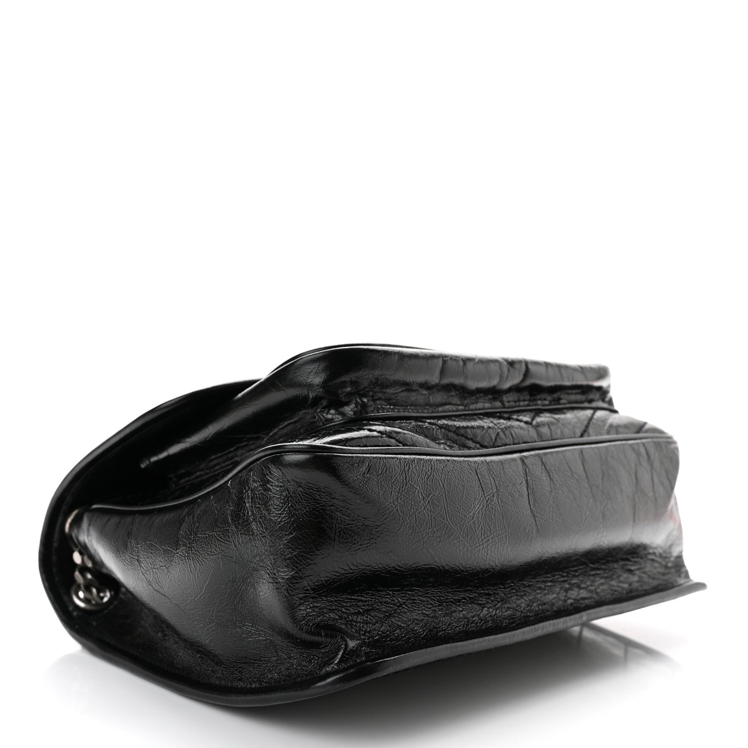 Saint Laurent Crinkled Calfskin Matelasse Monogram Medium Niki Chain Satchel Black 4 of 10