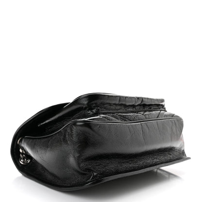 Saint Laurent Crinkled Calfskin Matelasse Monogram Medium Niki Chain Satchel Black 4 of 10