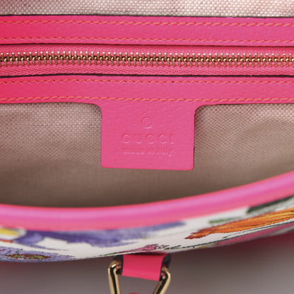 Gucci Canvas Flora Medium Jackie Hobo Fuchsia 6 of 9
