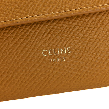 Celine Grained Calfskin Small Tri-Fold Wallet Amber 12 of 20