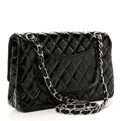 Chanel Patent Calfskin Quilted Medium Double Flap Black 3 of 10
