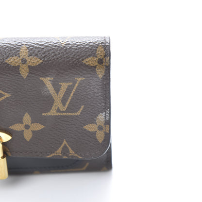 Louis Vuitton Monogram Flower Lock Compact Wallet Black 11 of 13