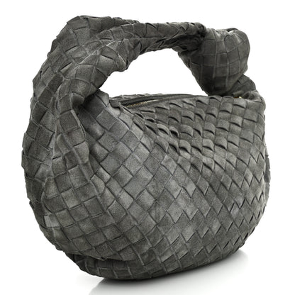 Bottega Veneta Suede Calfskin Intrecciato Teen Jodie Hobo Thunder 3 of 12