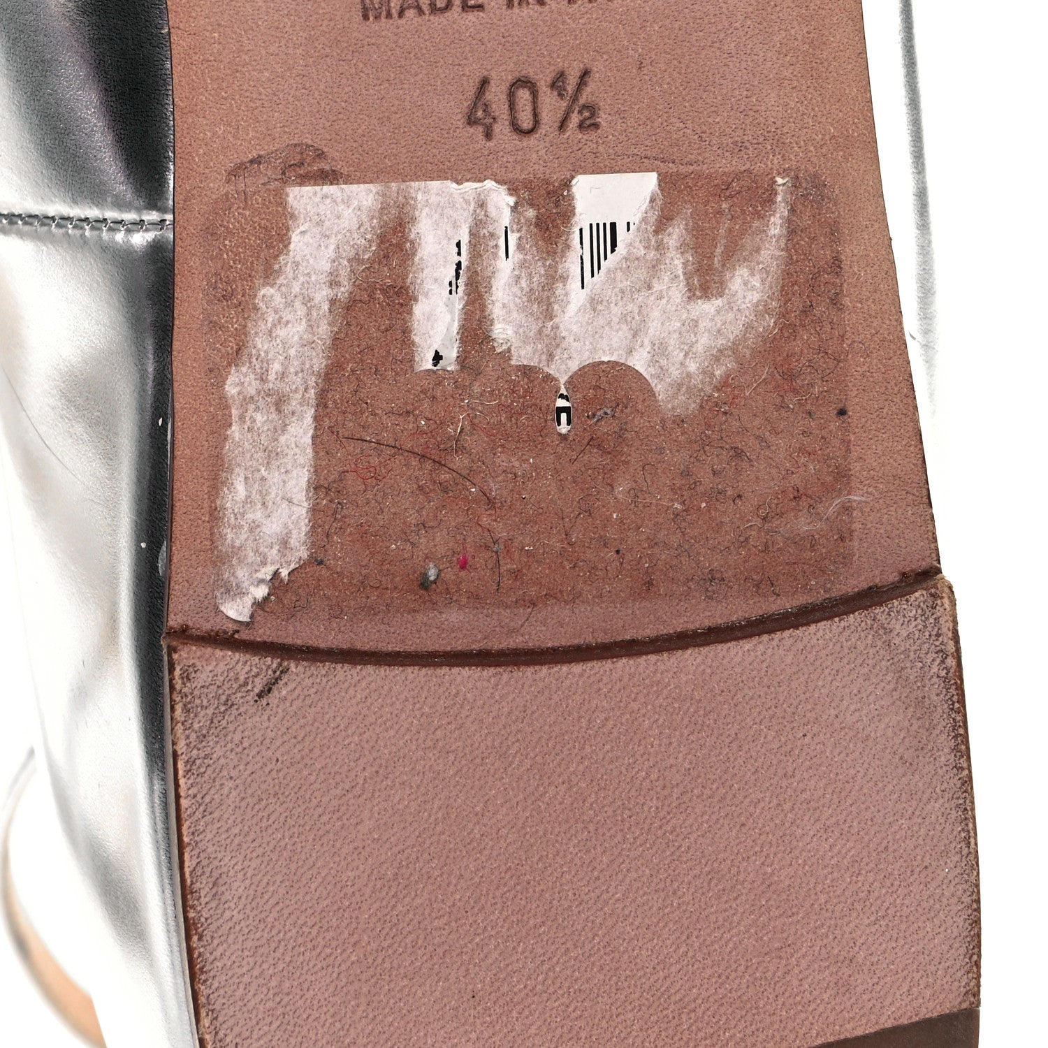 Valentino Garavani Patent Tan-Go Ballerina Flats 40.5 Silver 8 of 11