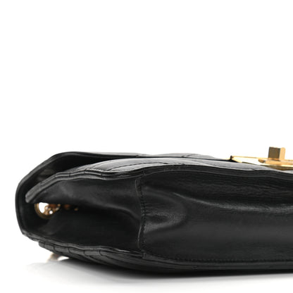 Chanel Calfskin Chevron Quilted Gabrielle Flap Black 9 of 10