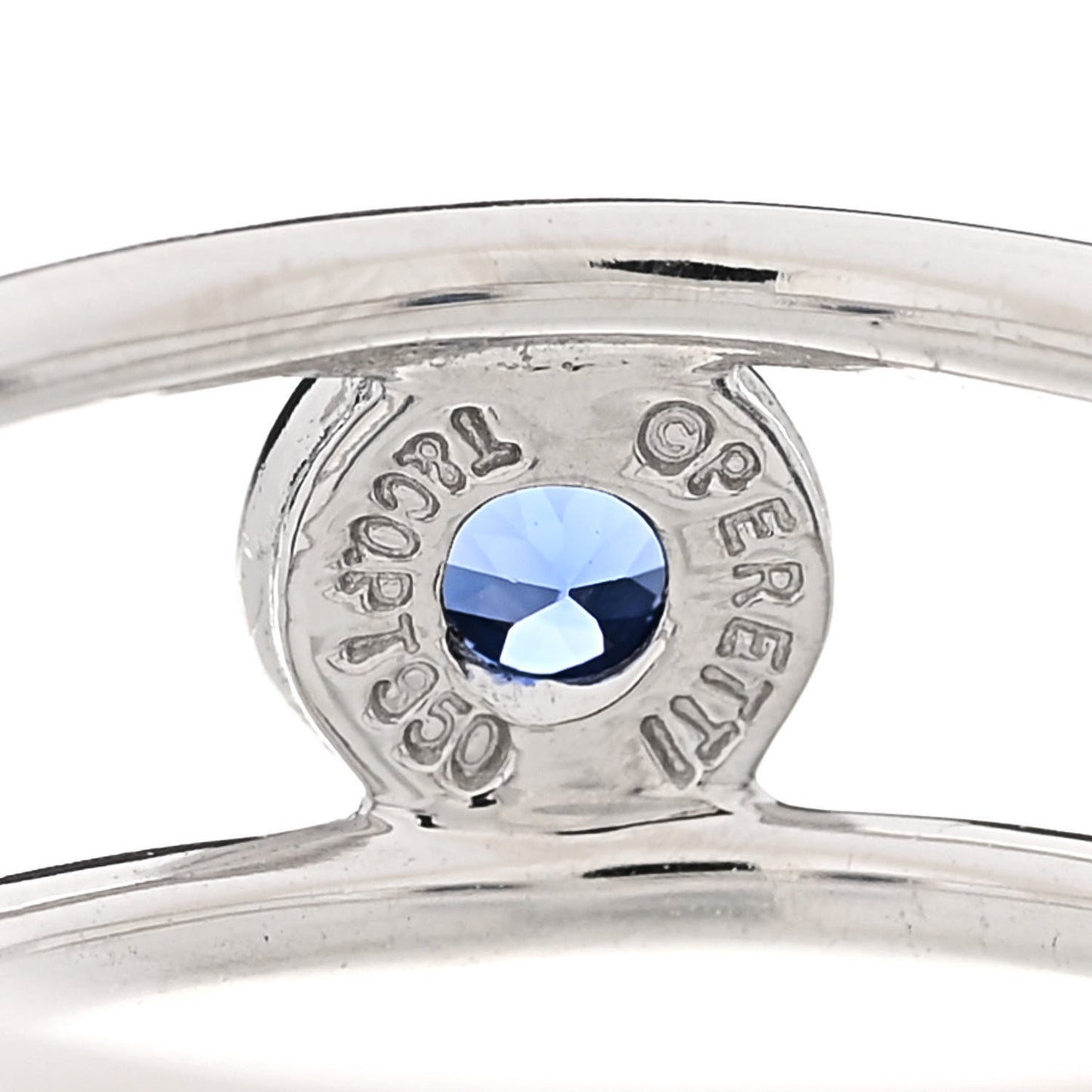 Platinum Blue Sapphire Elsa Peretti Color by the Yard Ring 49 4.75