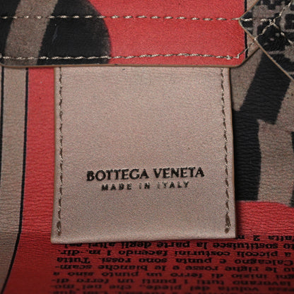 Bottega Veneta Newspaper Print Small Shopper Tote Beige Multicolor 5 of 9