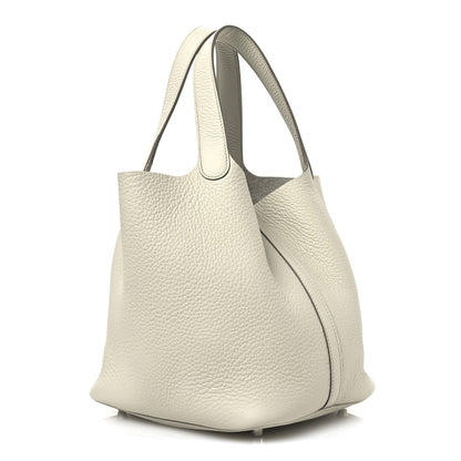 Hermes Taurillon Clemence Picotin Lock 22 MM Craie 3 of 11