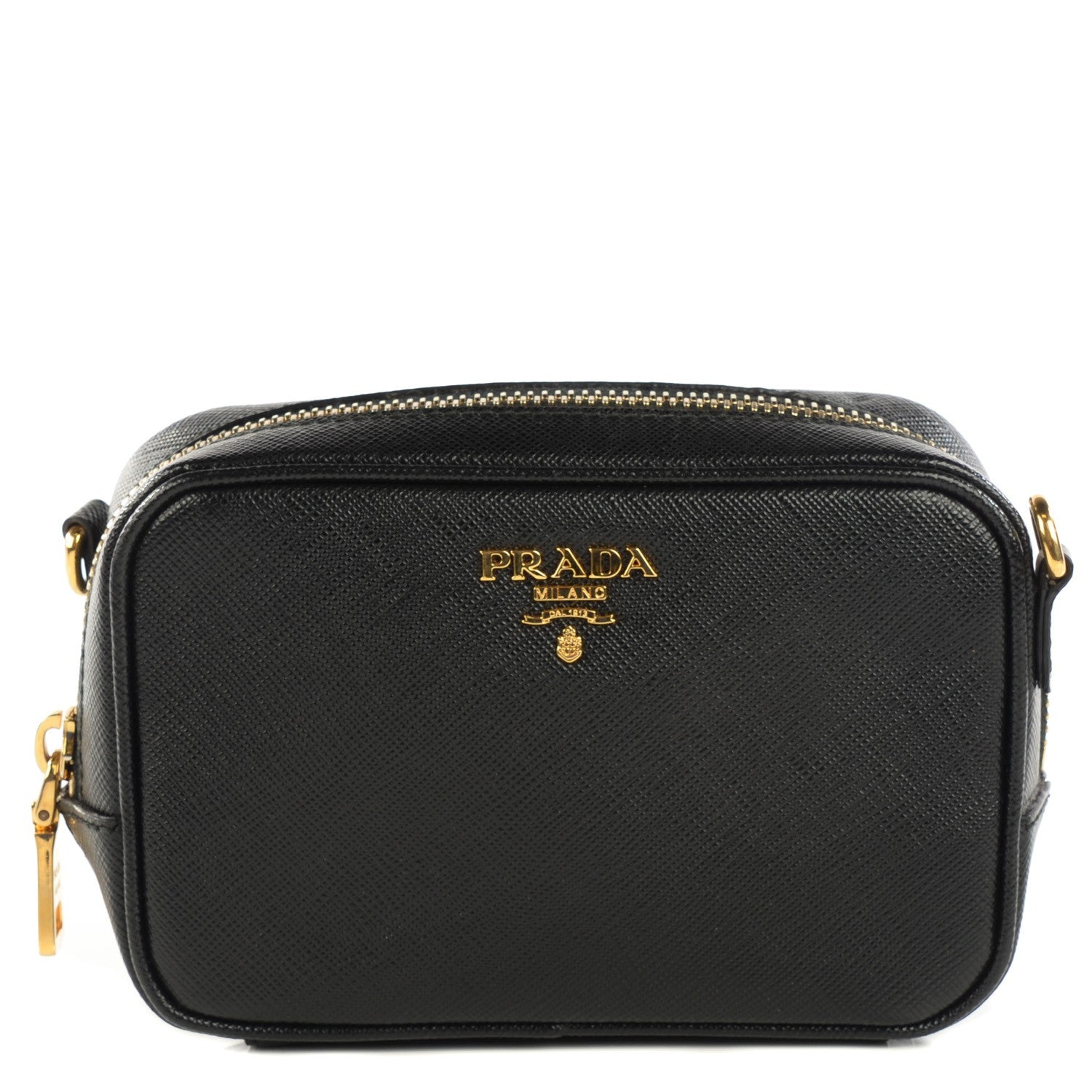 Prada Saffiano Mini Camera Crossbody Bag Nero Black 1 of 13