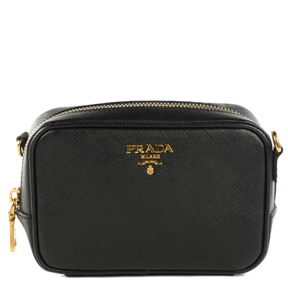 Prada Saffiano Mini Camera Crossbody Bag Nero Black 1 of 13