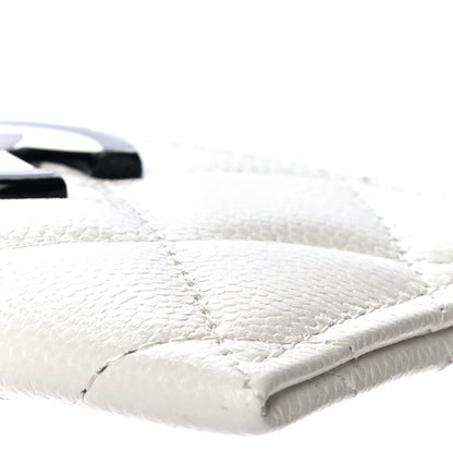 Chanel Caviar Quilted My Everything Card Holder White Black 11 of 12
