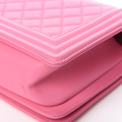 Chanel Lambskin Quilted Medium Boy Flap Pink 12 of 15