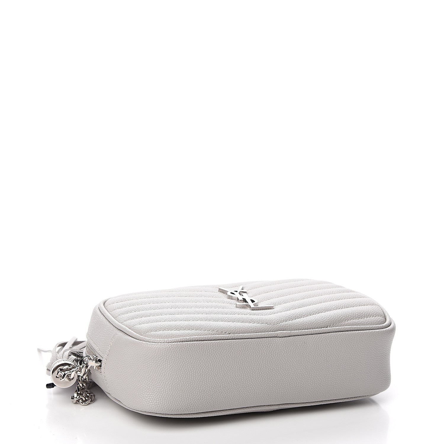 Saint Laurent Grain De Poudre Matelasse Monogram Mini Lou Camera Bag Granite 3 of 9