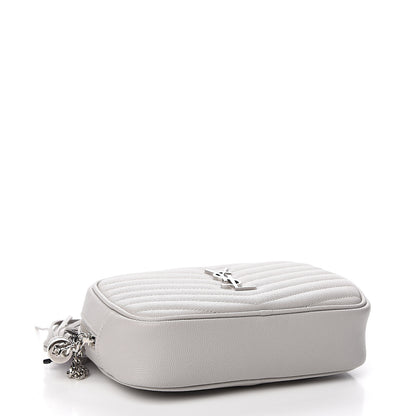 Saint Laurent Grain De Poudre Matelasse Monogram Mini Lou Camera Bag Granite 3 of 9