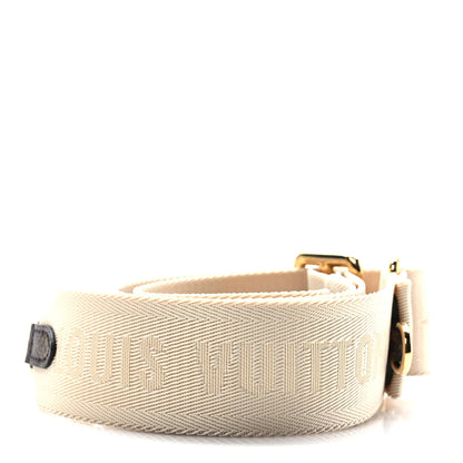 Louis Vuitton Jacquard Monogram Adjustable Shoulder Strap New Creme 2 of 3