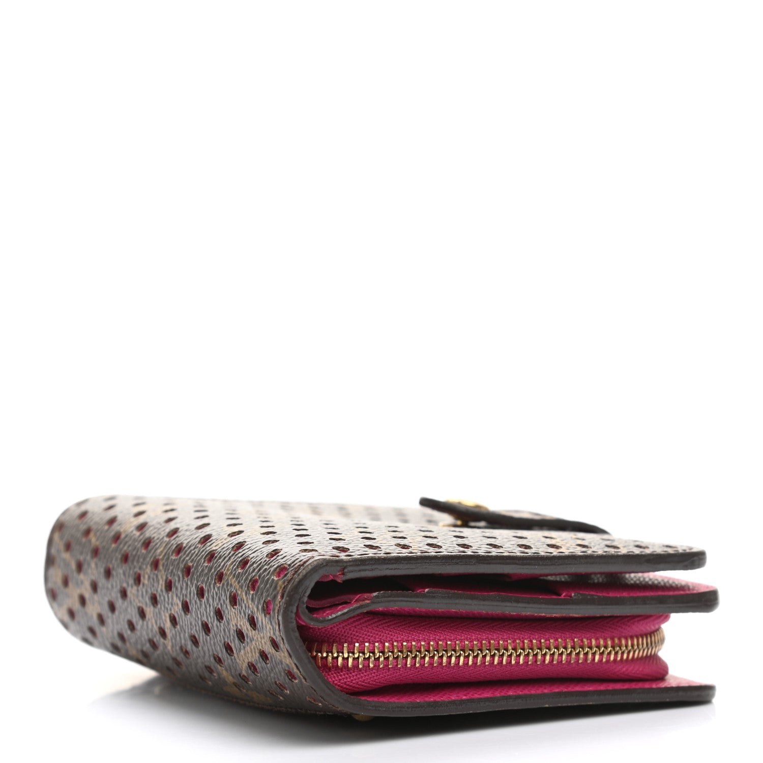 Louis Vuitton Monogram Perforated Compact Zipped Wallet Fuchsia 4 of 9