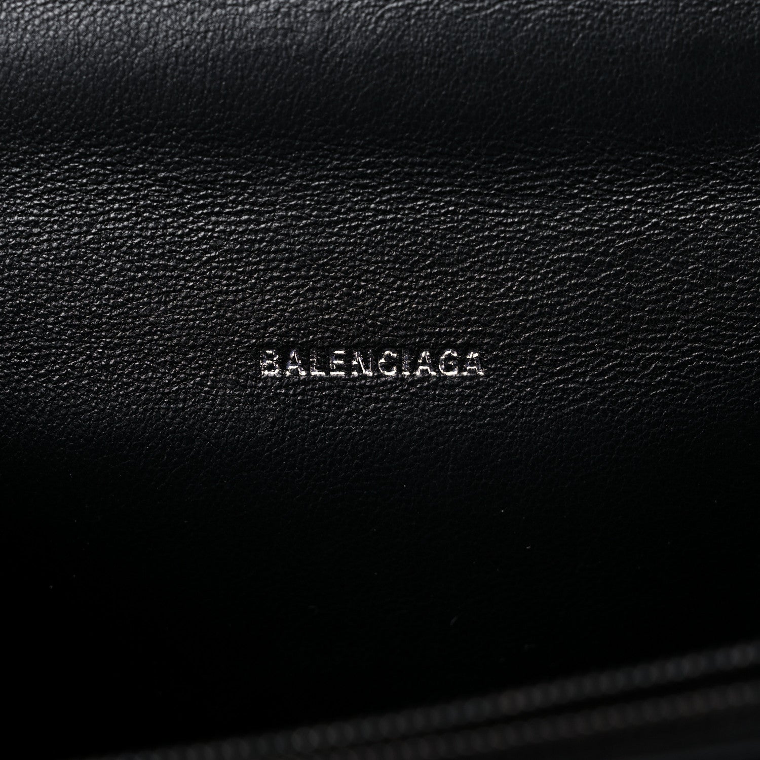 Balenciaga Shiny Calfskin Monochrome Crocodile Embossed S Sharp Chain Shoulder Bag Black 6 of 8