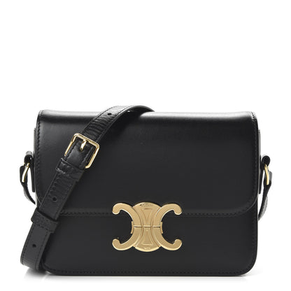Celine Shiny Calfskin Small Triomphe Black 1 of 10