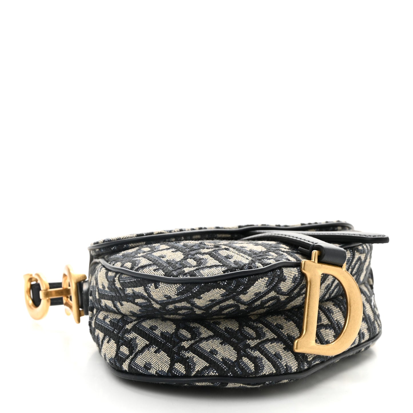 Oblique Mini Saddle Bag With Strap Blue