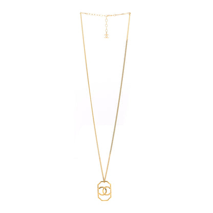Chanel Metal CC Chain Pendant Necklace Gold 3 of 7