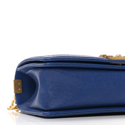 Chanel Caviar Quilted Medium Boy Flap Blue 8 of 10