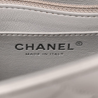 Chanel Lambskin Quilted Mini Square Flap Light Grey 6 of 10