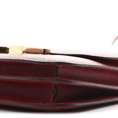 Hermes Epsom Enamel Constance 18 Rouge Grenat 11 of 11