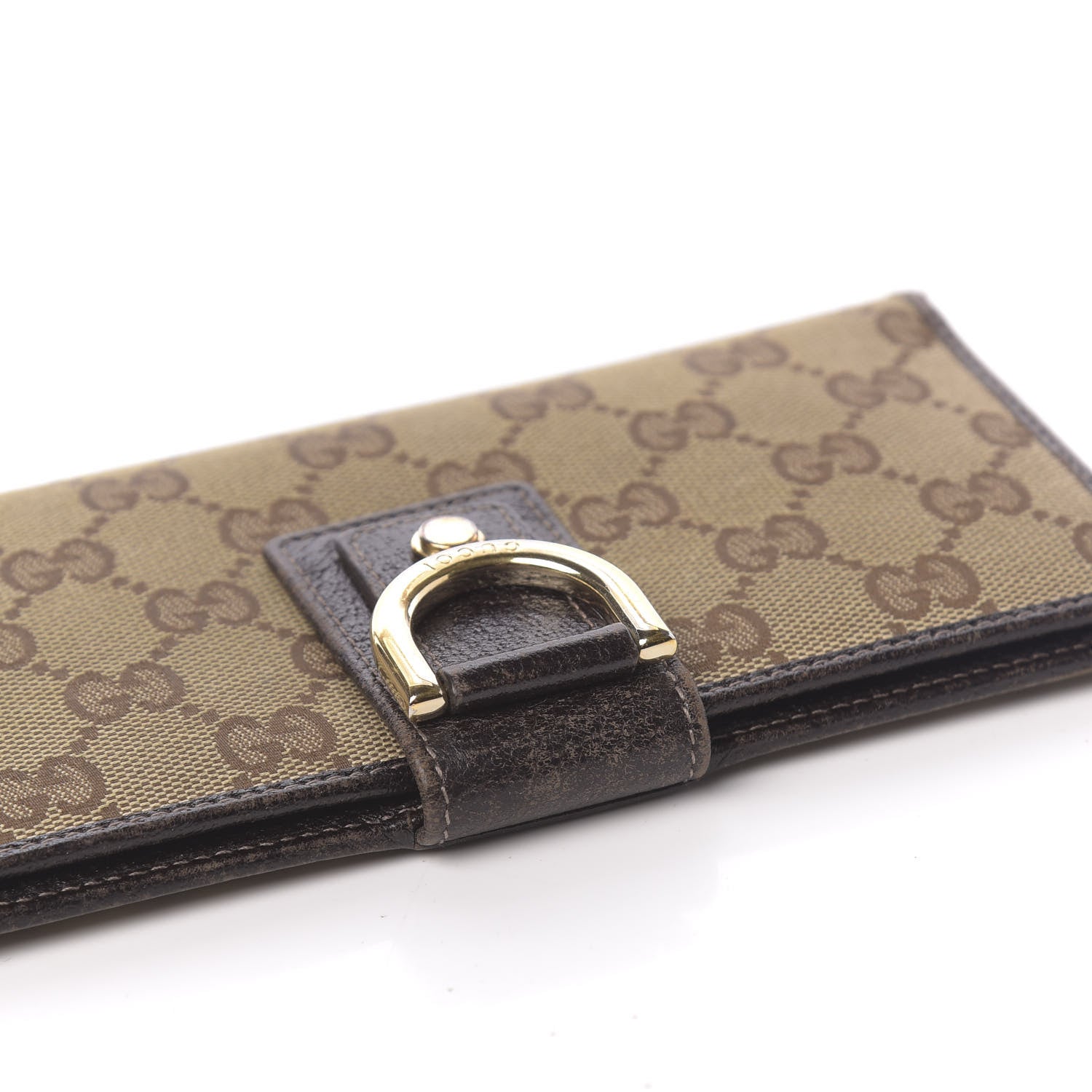 Gucci Monogram Abbey Continental Wallet Dark Brown 11 of 15