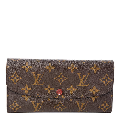 Louis Vuitton Monogram Emilie Wallet Red 1 of 10