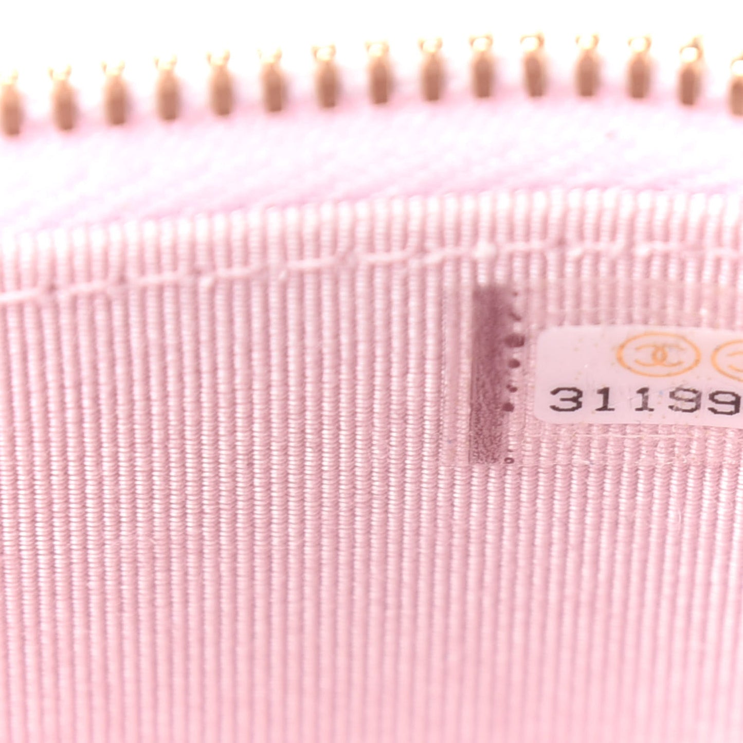 Caviar Quilted Mini Vanity Case With Chain Light Pink