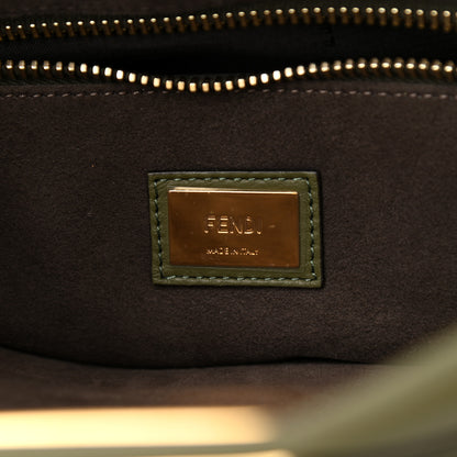 Fendi Vitello Seta Plexiglass Granite Large Peekaboo Iconic Satchel Equatore 6 of 10