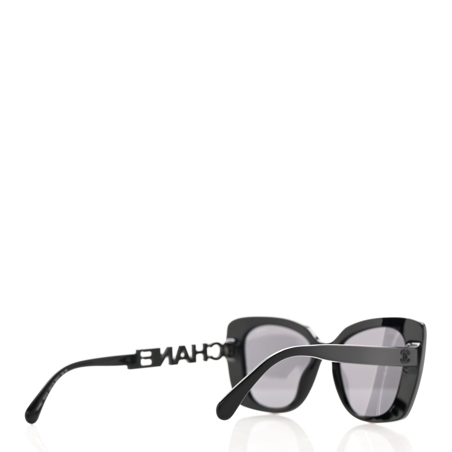 Acetate Strass Polarized Square Sunglasses 5422-B Black