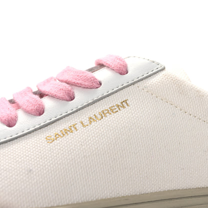 Saint Laurent Canvas Andy Low Top Sneakers 36 White Pink 11 of 13