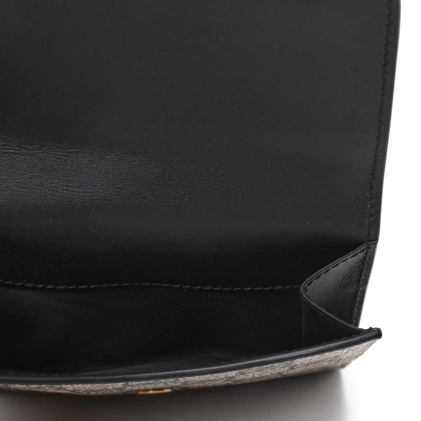 GG Supreme Monogram Pearl Studded French Wallet Black