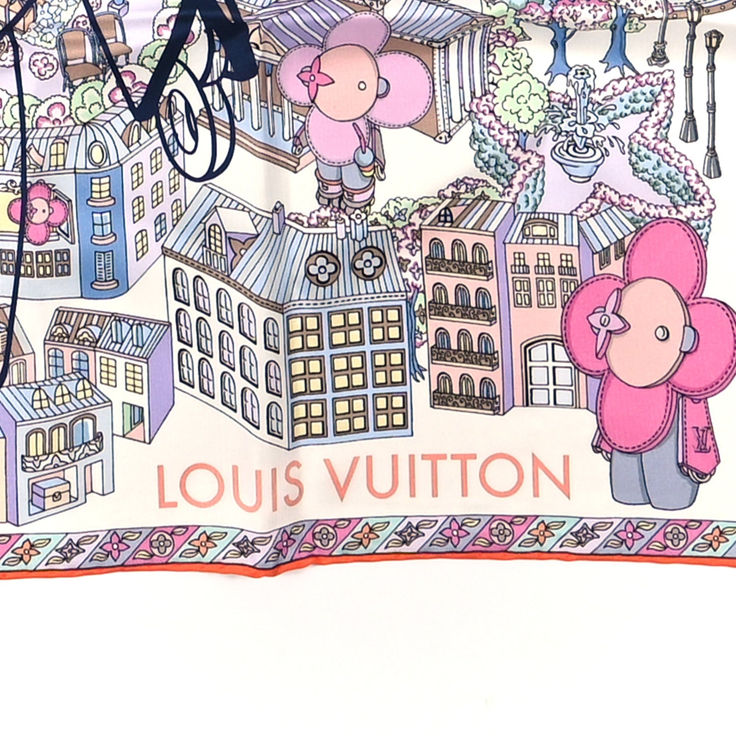 Silk Animation Paris 90 Scarf Rose Clair