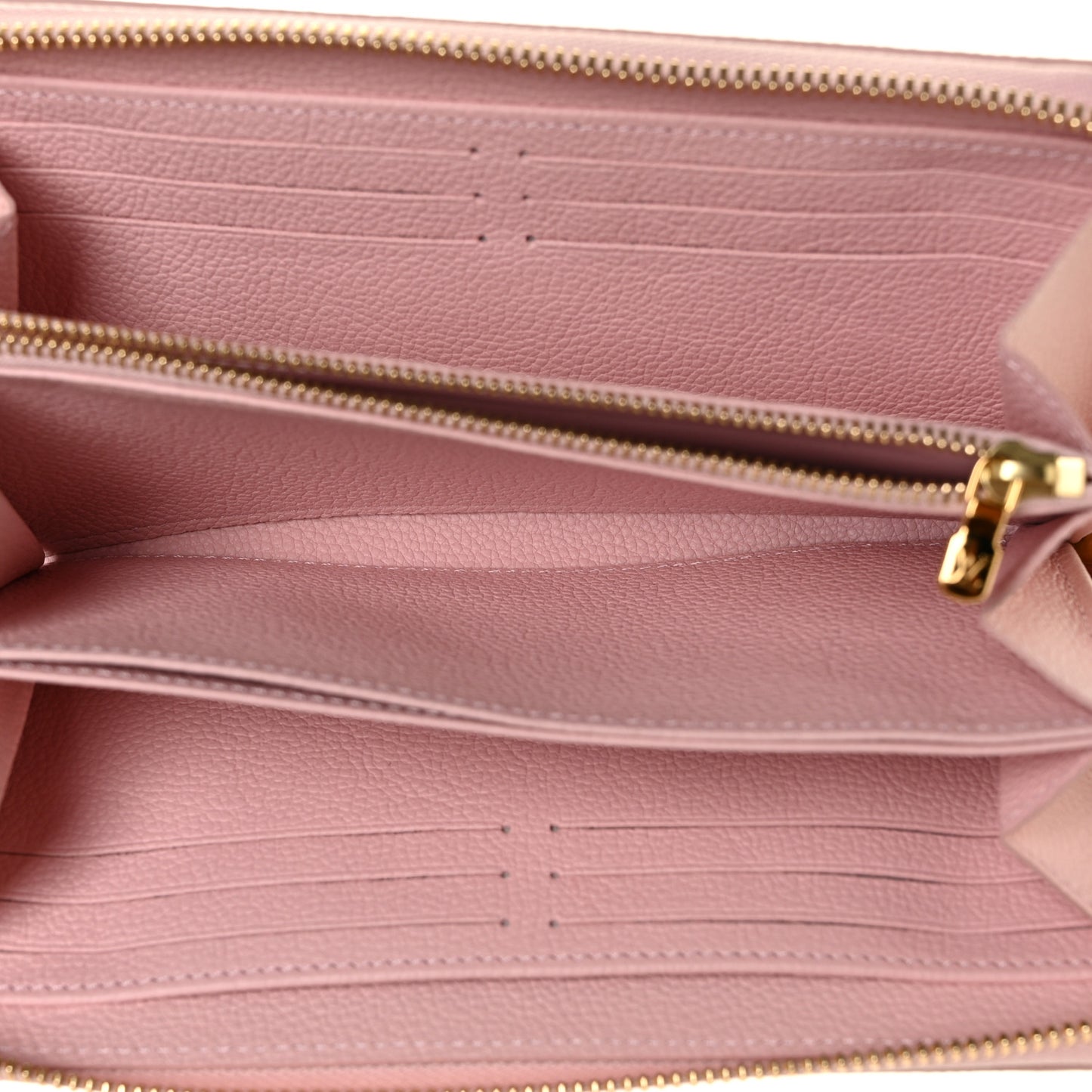 Empreinte Monogram Giant Broderies Zippy Wallet Pink Creme