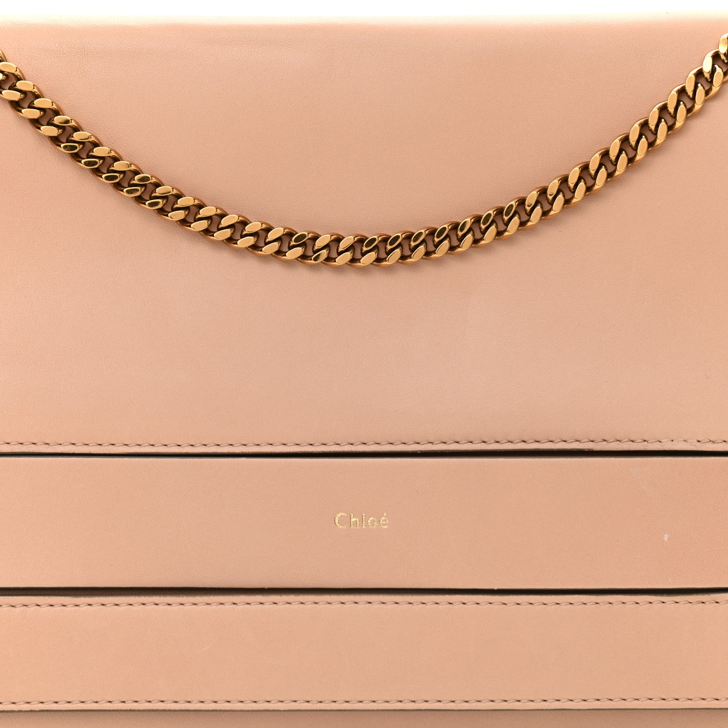 Chloe Lambskin Medium Elle Chain Clutch Nude 8 of 11