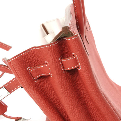 Hermes Togo Horseshoe Birkin 35 Sanguine White 16 of 42