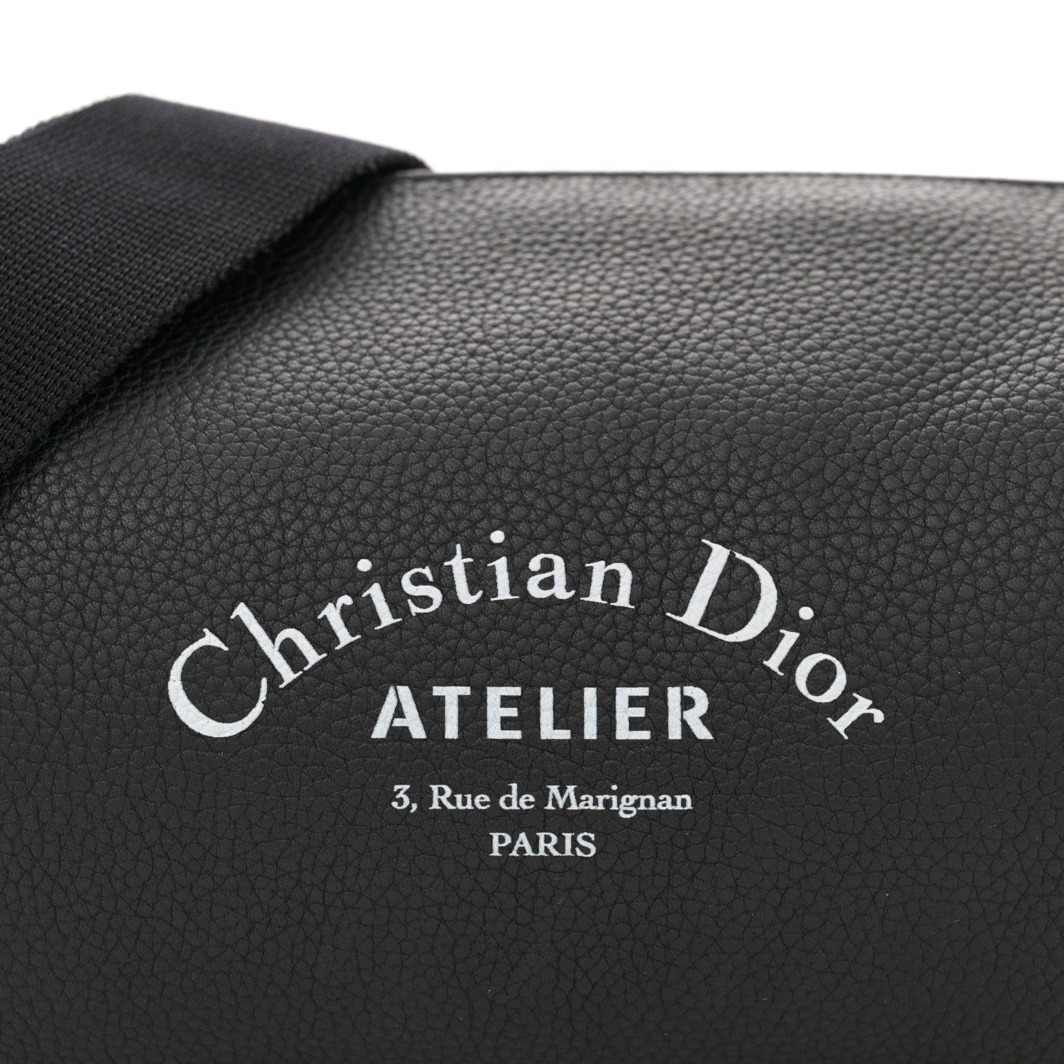 Christian Dior HOMME Grained Calfskin Mens Roller Pouch Black