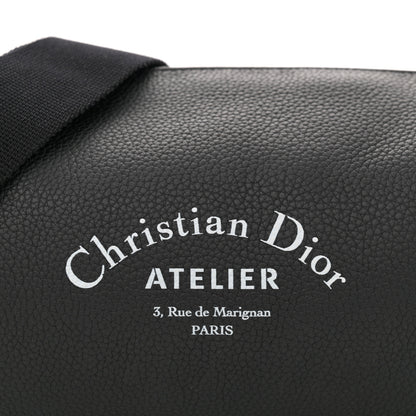 Christian Dior HOMME Grained Calfskin Mens Roller Pouch Black 8 of 10