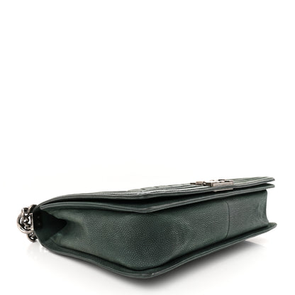 Chanel Iridescent Caviar Quilted Large Boy Flap Dark Green 4 of 14